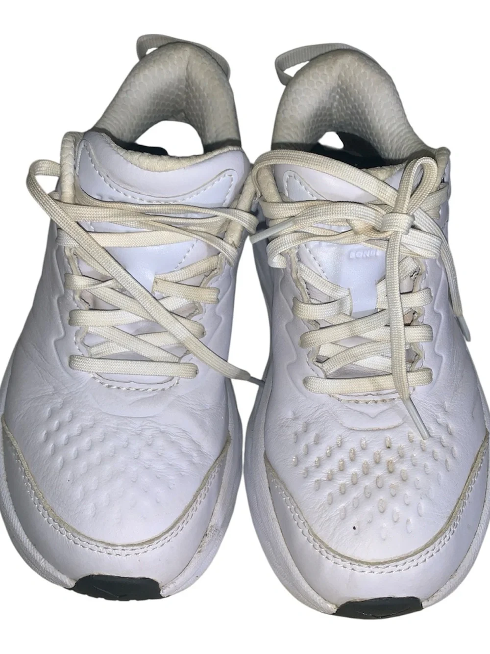 Women’s HOKA White Leather running/work shoes size 7